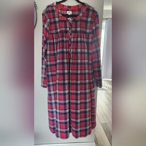 Aria Collection Plaid Nightgown